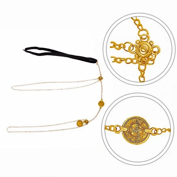 ⚜️𝟯𝟬%𝗢𝗙𝗙 𝗯𝘂𝗻𝗱𝗹𝗲𝘀 𝟯+⚜️ NEW Gold Coin Flower Body Chain - Picture 4 of 8